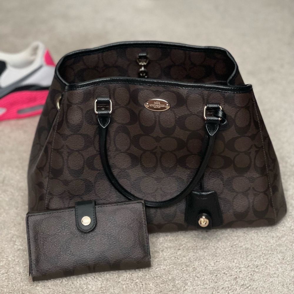 Coach handbag with matching wallet